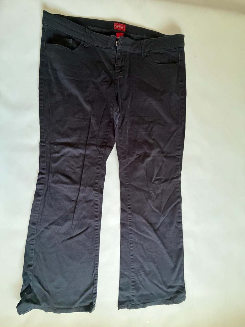 Dickies Black Bootcut Jeans Size 17 Stretch Workwear Denim Y2K Grunge